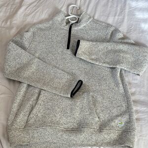 Vuori Men's Light Gray Zip-Up Sweater